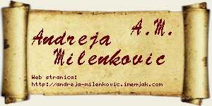 Andreja Milenković vizit kartica